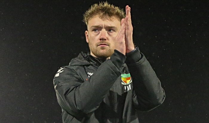 Full-time - Dabbers manager Jon Moran thanks the fans for their support (1)