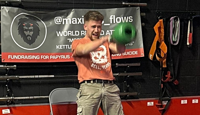 Max Jarrett on the way to a world record