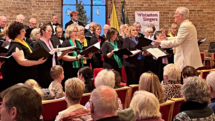 Phil Houghton (right) conducts Wistaston Singers for the final time (1)