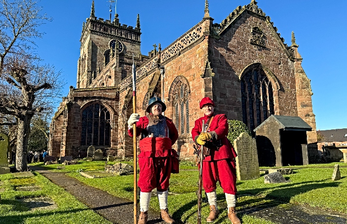 Publicity photo - members of the Sealed Knot outside St Mary’s Acton (1)