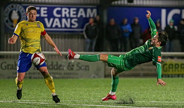 Second-half - Callum Saunders athletically on the ball (1)
