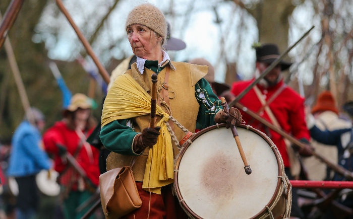 Drummer during battle on Mill Island (1)