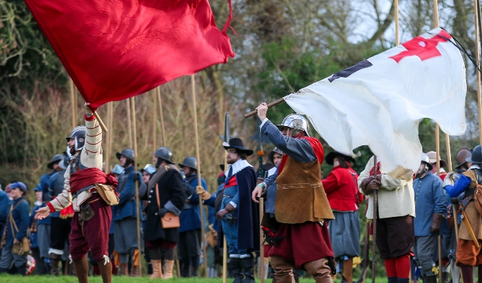 Flag waving prior to battle on Mill Island (1)
