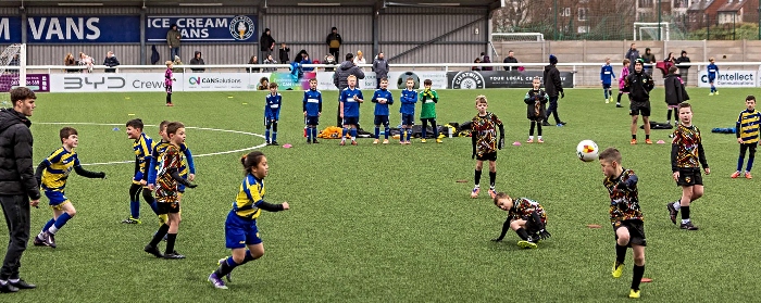 Match in progress on the stadium pitch (1)