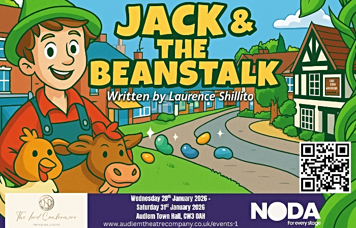 Poster to jack and beanstalk audlem theatre company