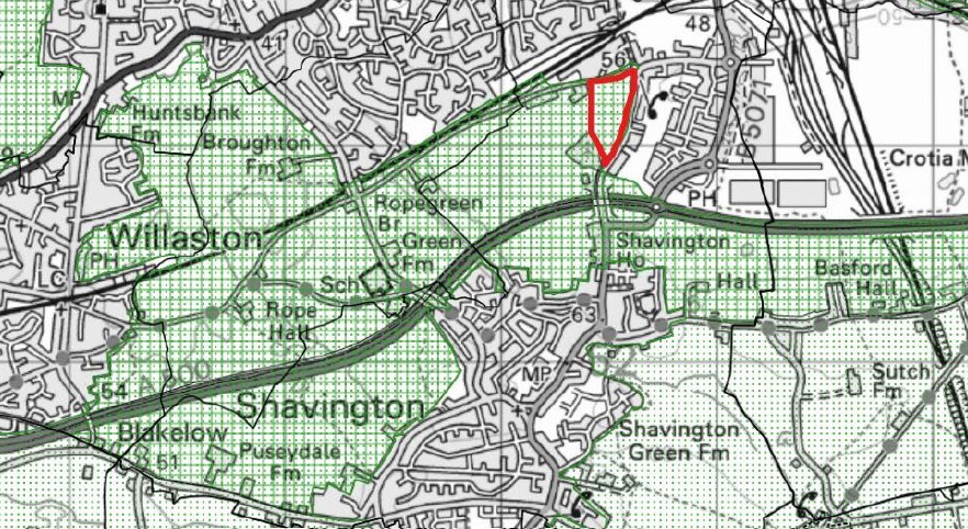 Shavington 120 homes application site (CEC)