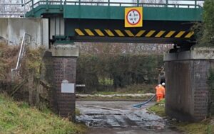 Flooded junction near Marbury