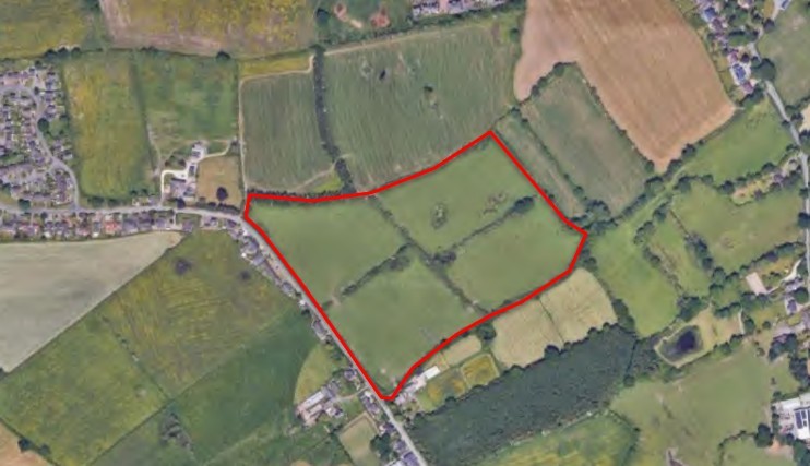 Broad Lane, Nantwich 27-home application site (WSP from planning documents)