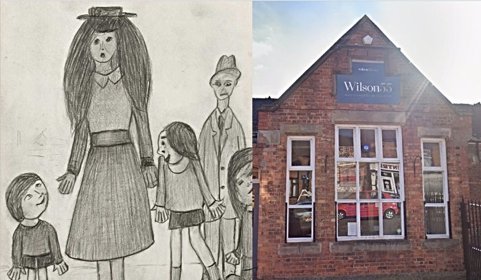 Lowry drawing auctioned at Wilson55