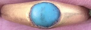 Medieval gold and turquoise ring
