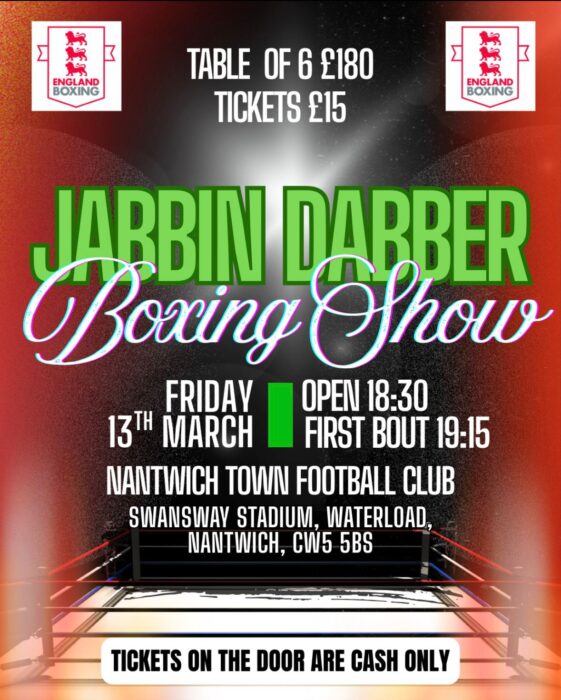Jabbin Dabber boxing show in March