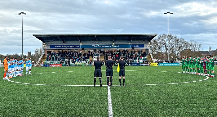 Pre-match - a minutes applause to commemorate the anniversary of the tragic death of Nantwich player Ryan Keen (1)