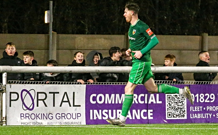 Second-half - Alex Panter celebrates his goal with fans (1) (1)
