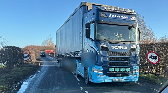 lorry defying weight restriction - baddington bridge