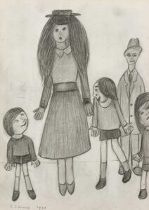 LS Lowry drawing for auction