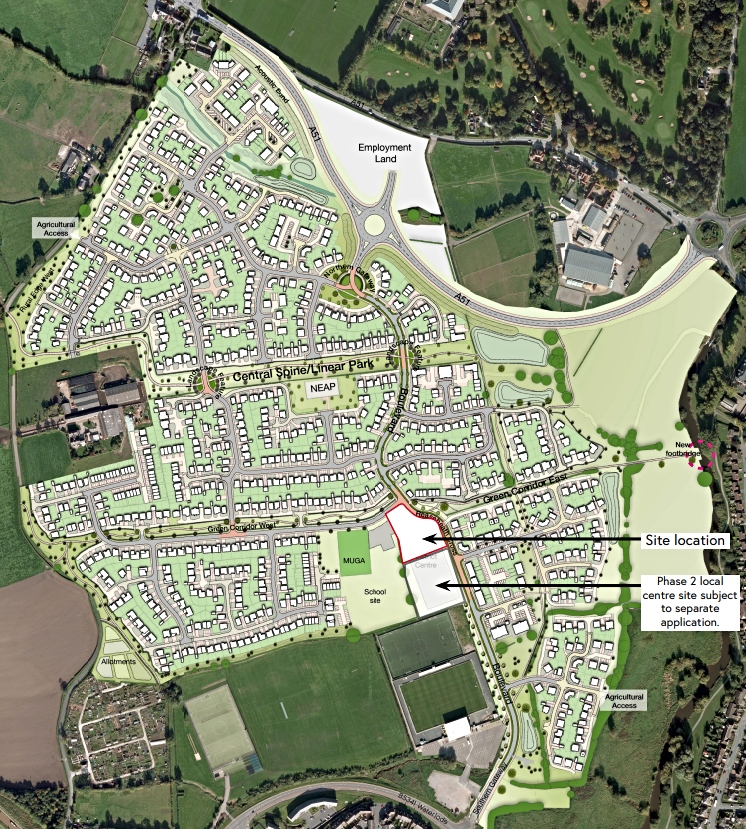 map of plan for new food store on kingsbourne