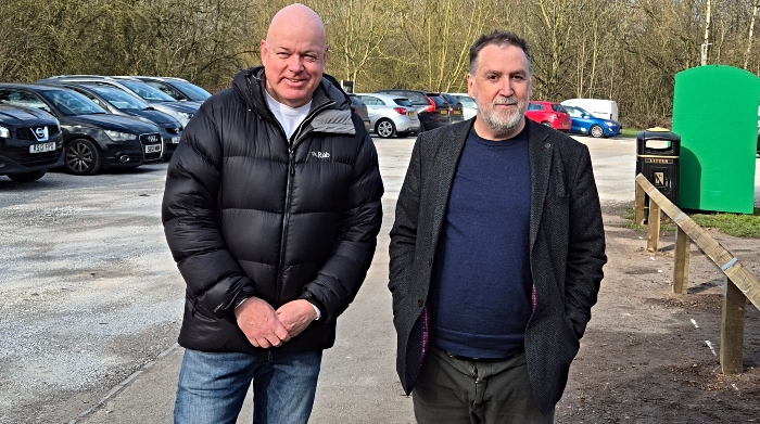 Cllrs Priest and Smith at Shrewbridge Road car park