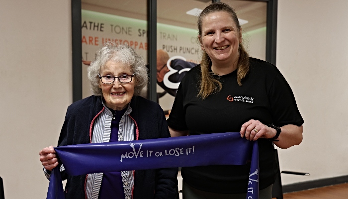 Jean (left) with instructor Ann (right) at Nantwich Leisure Centre (1)