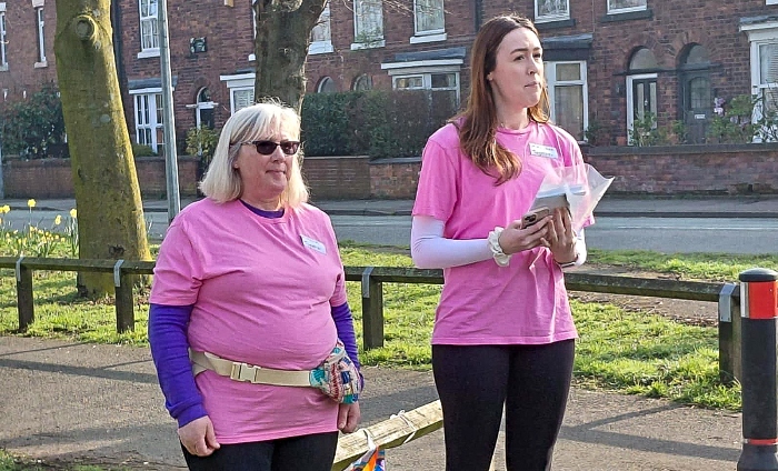 Jess and Julie from Unmasked Together address participants prior to the Dash (1)