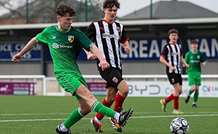 Nantwich Town U18s shoot at goal
