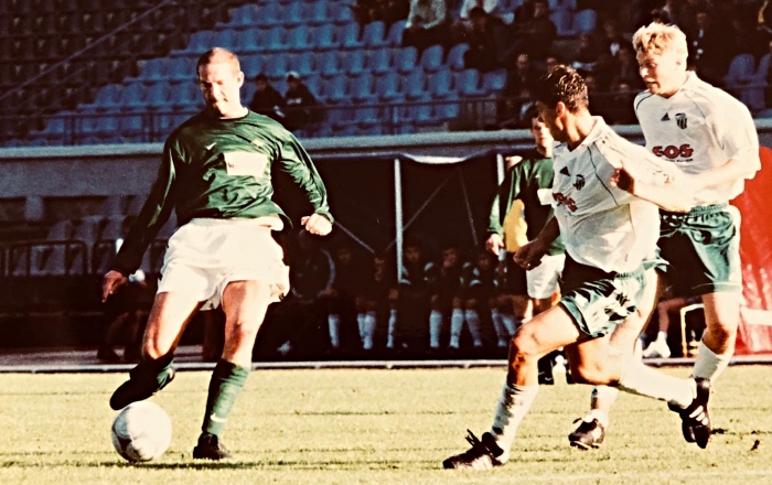 Tim Alexander on the ball in playing days