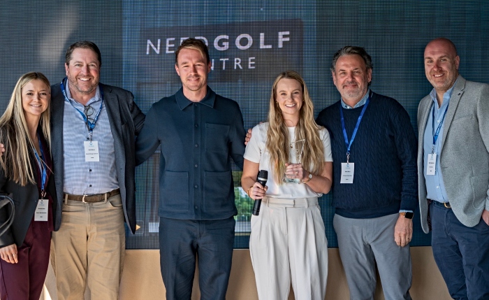 Sophie and James with the Toptracer team