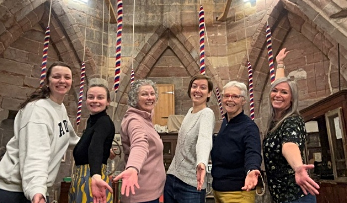 female bellringers at St Mary's Church