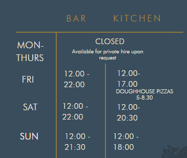 opening hours white lion