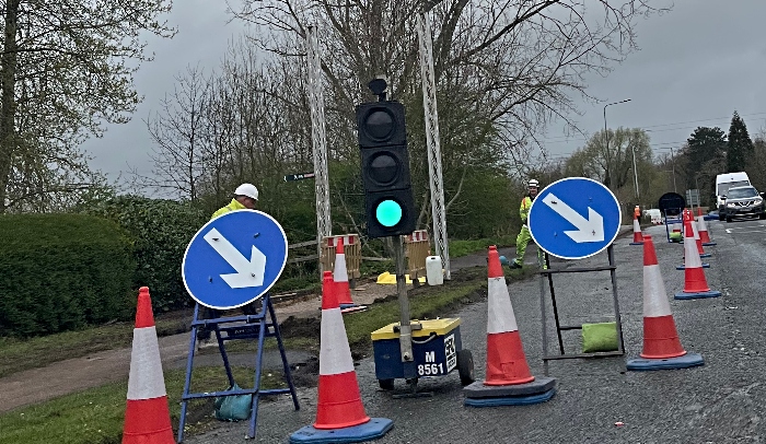 the road sign posts without the sign