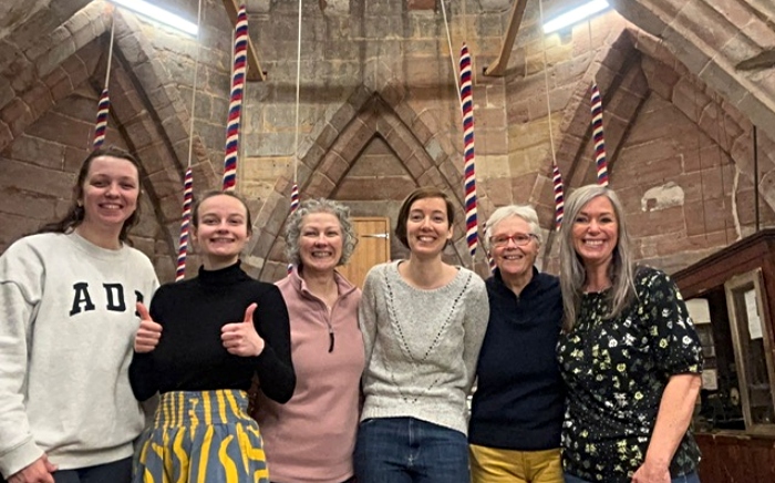 women bellringers at St mary's church