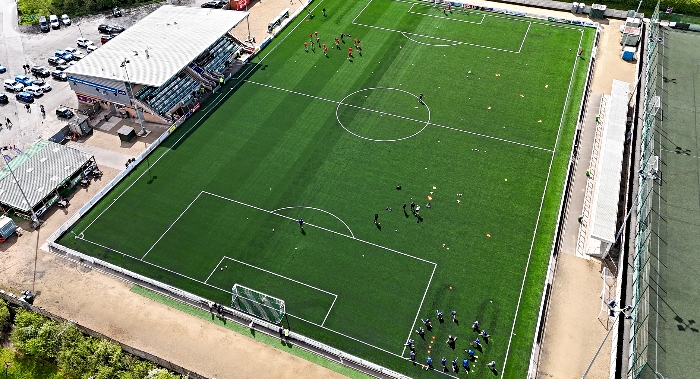 Aerial view of Nantwich Town v Avro