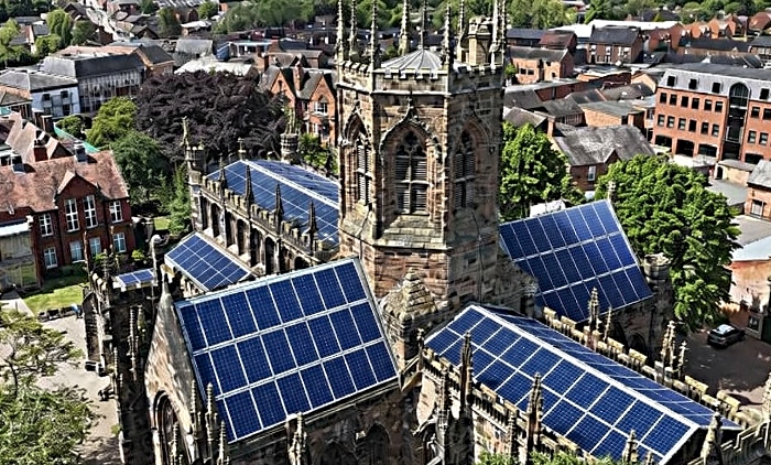 What church could look like with solar panels - created using AI