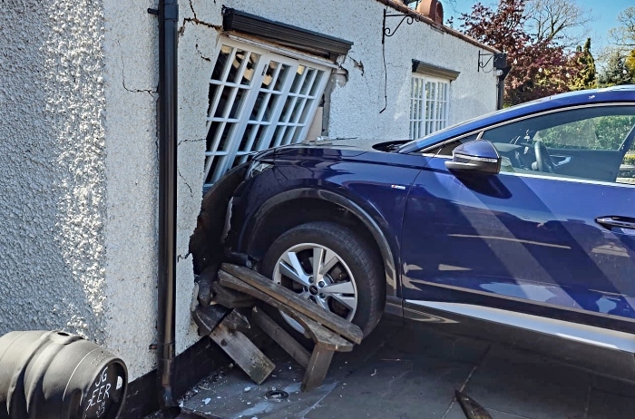 car crashes into royal oak pub