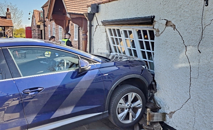 car in royal oak pub
