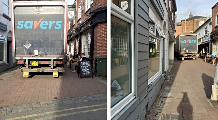 delivery lorry Mill Street