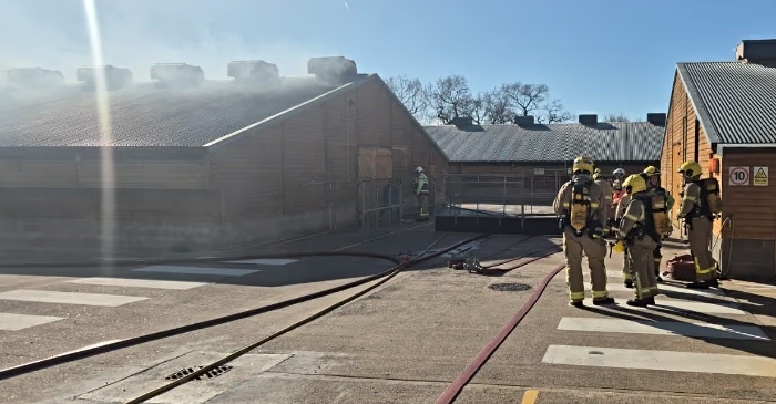 fire service image 2 - turkey farm fire