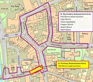 map of assessment area in nantwich