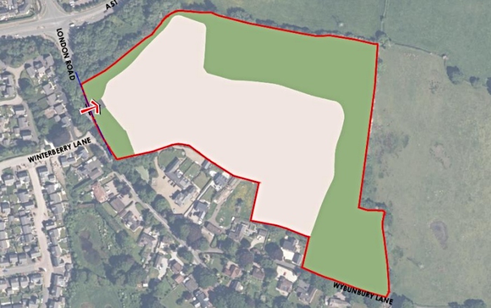 map of plan for homes in stapeley