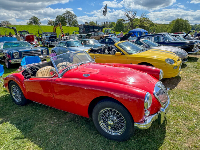 Classic cars and vintage tractors on display