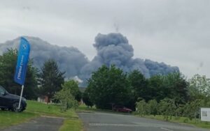 Fire crews battle massive chicken farm blaze near Nantwich