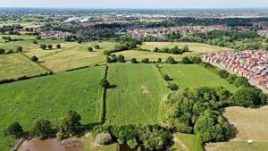 Aerial view of proposed 660-home development - pic by Jonathan White