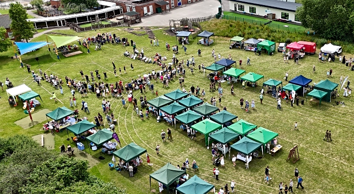 Aerial view of the fete