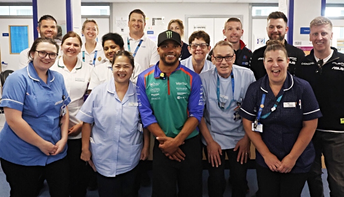 BTCC drivers visit to Leighton Hospital