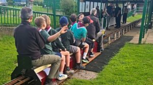 Cubs enjoy event at Peacock Railway with rail safety lesson