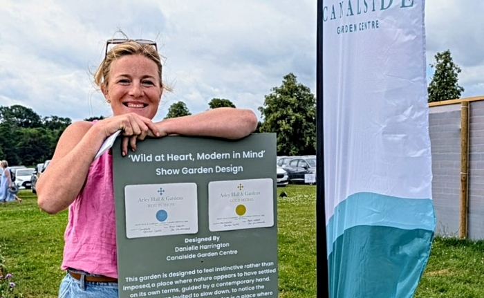 Dani with her garden at Arley Hall Festival