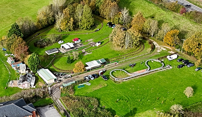 Aerial view of Peacock Railway in Willaston
