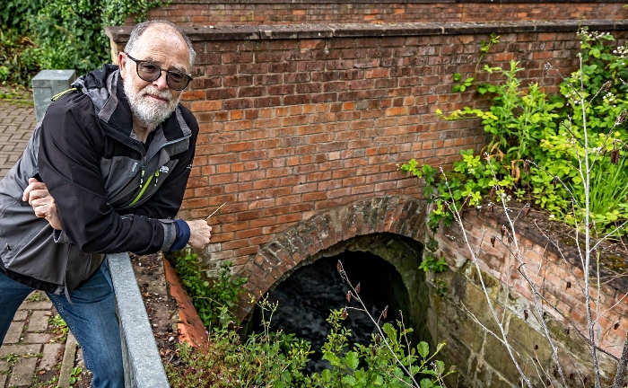 Stephen Welch at site of Weaver hydromill