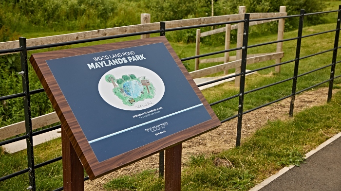 The new pond sign at Maylands Park (1)