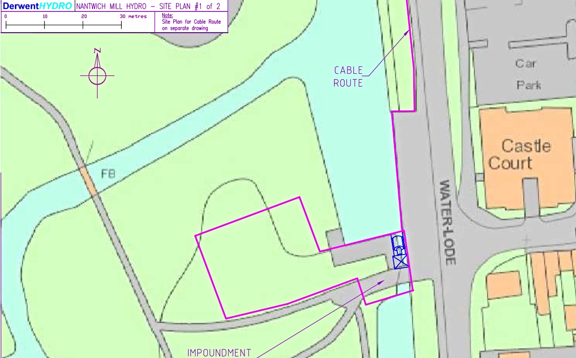 location plan for new hydromill