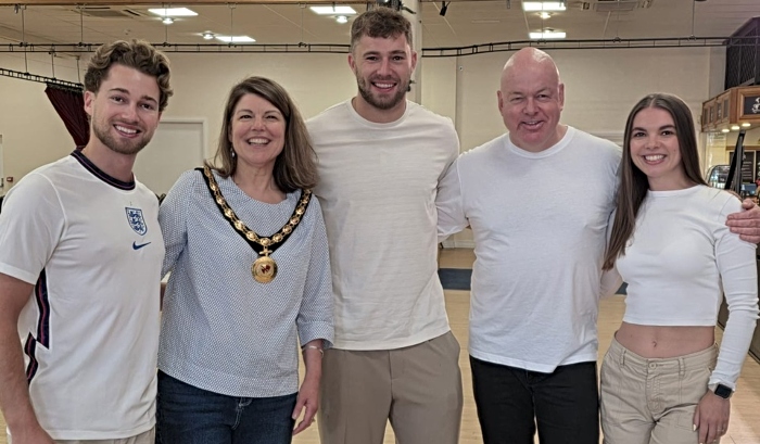 AJ Pritchard with councillors